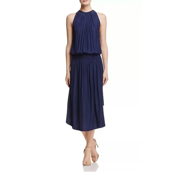 ramy brook audrey smocked midi dress Ramy Brook Women's Audrey Sleeveless Midi Dress, Spruce, XX-Small at Amazon  Women's Clothing store
